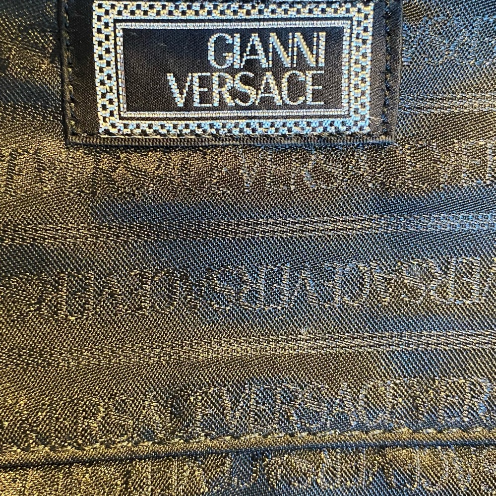 Authentic Versace Shoulder Black Leather Bag - image 7